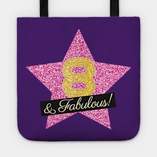 8th Birthday Gifts Women Fabulous - Pink Gold Tote