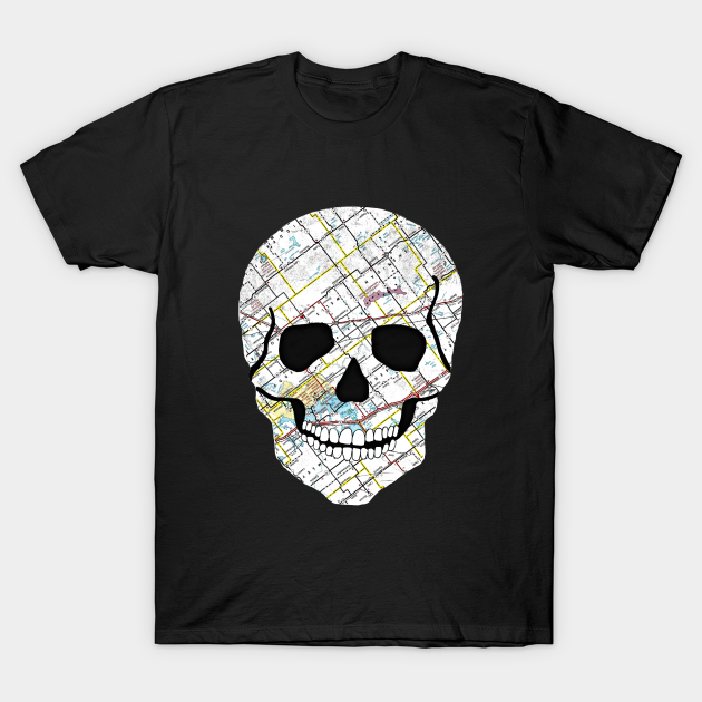 Discover Skull Map - Skull - T-Shirt