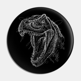 Scribble T-Rex Pin