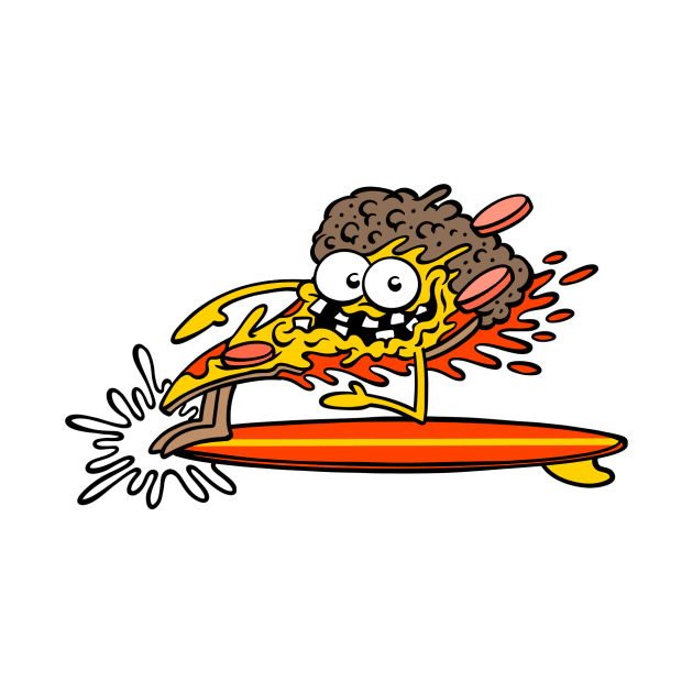 Surfing pizza! by Joe Tamponi