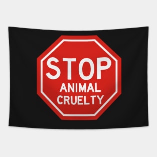 Stop animal cruelty sticker Tapestry