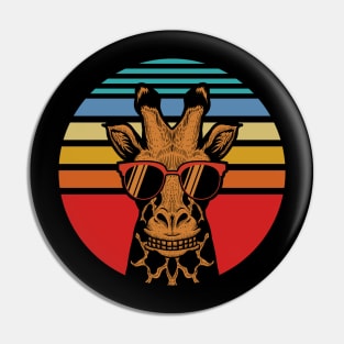 Giraffe on Sunset Pin