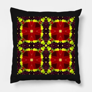 Red Yellow Chrysanthemum Pattern Number 19 Pillow