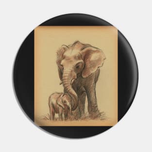 Love You Forever - Prisma Pencil Elephant Family Drawing Pin