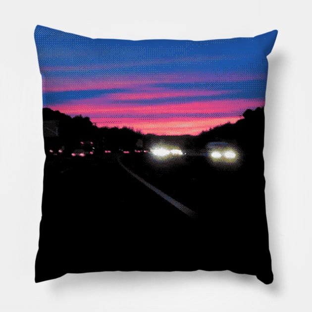 Sky Line Drive Pillow by takoto