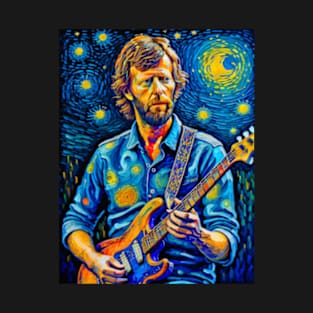 Eric Clapton in starry night T-Shirt