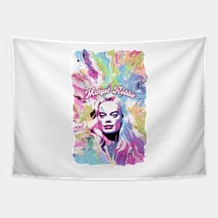 barbie Margot Robbie graphic illustration design by ironpalette Tapestry