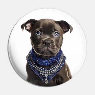 Jewelled Staffy Pin