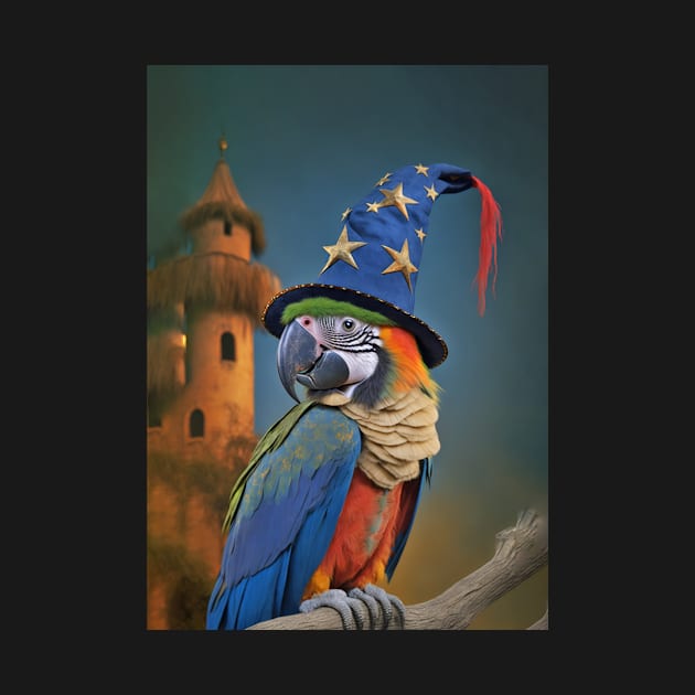 Macaw Parrot Wizard Hat by candiscamera