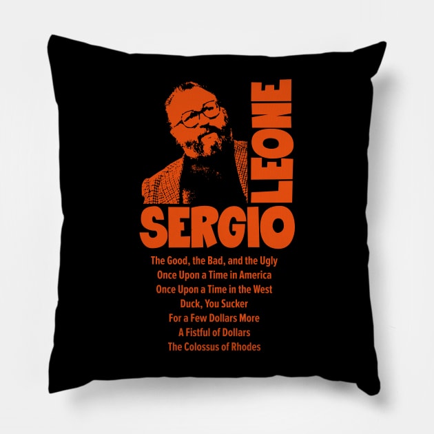 Sergio Leone: A Cinematic Maestro's Legacy Pillow by Boogosh