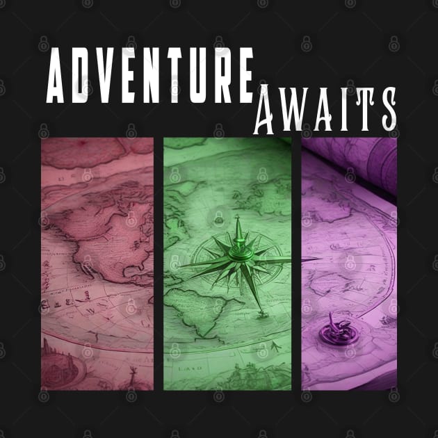 Adventure Awaits - Travelling White Text by DanDesigns