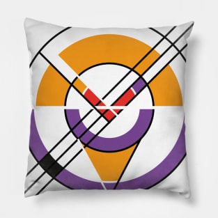 Geometric superhero logo futuristic Pillow