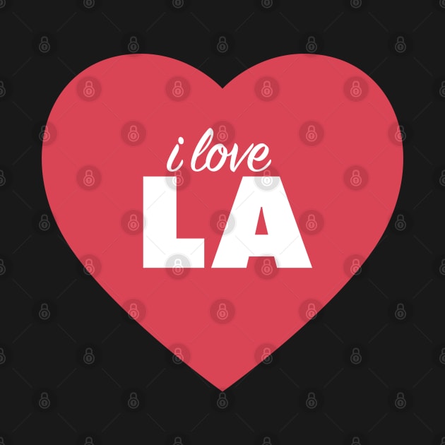 I Love LA (Los Angeles) In Red Heart by modeoftravel