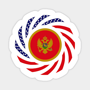 Montenegrin American Multinational Patriot Flag Series Magnet