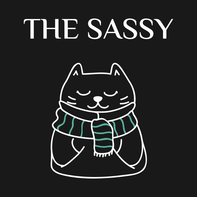 funny matching family cat design, the sassy by the christmas shop