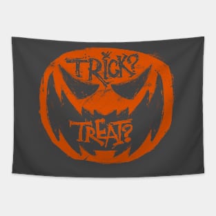 Trick? Treat? Halloween pumpkin Tapestry