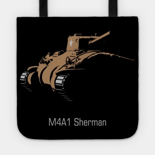 Silhouette of the US M4A1 Sherman tank Tote