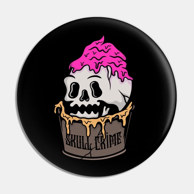 Skull icecream Pin by gggraphicdesignnn