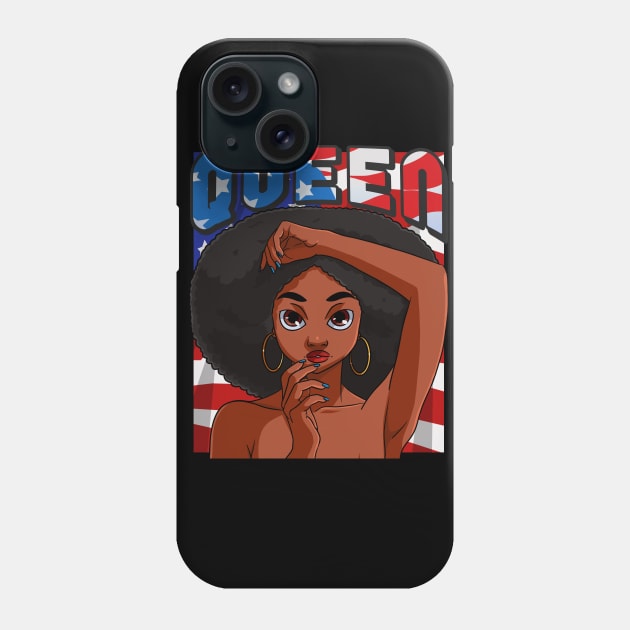 Beautiful African American Queen Black Girl Pride Phone Case by Noseking