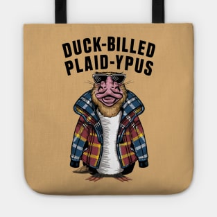 Duck-billed plaid-ypus Tote