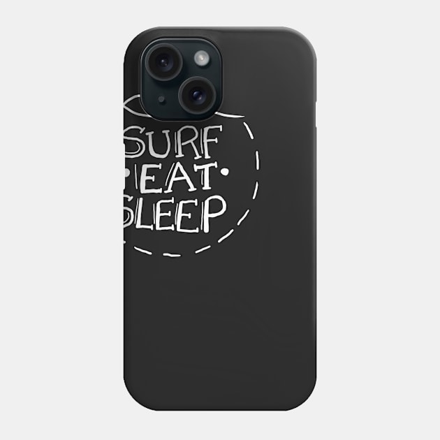 Surf Eat Sleep – Sufer Surfing Beach Waves Ocean Phone Case by nobletory