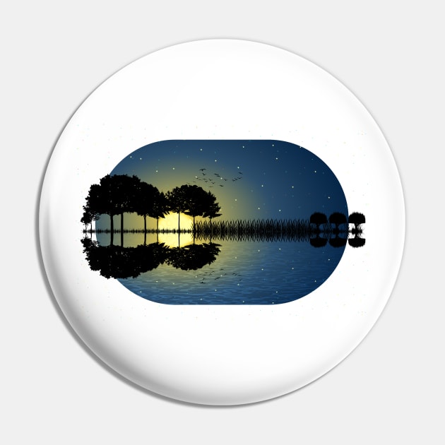 guitar island moonlight Pin by psychoshadow