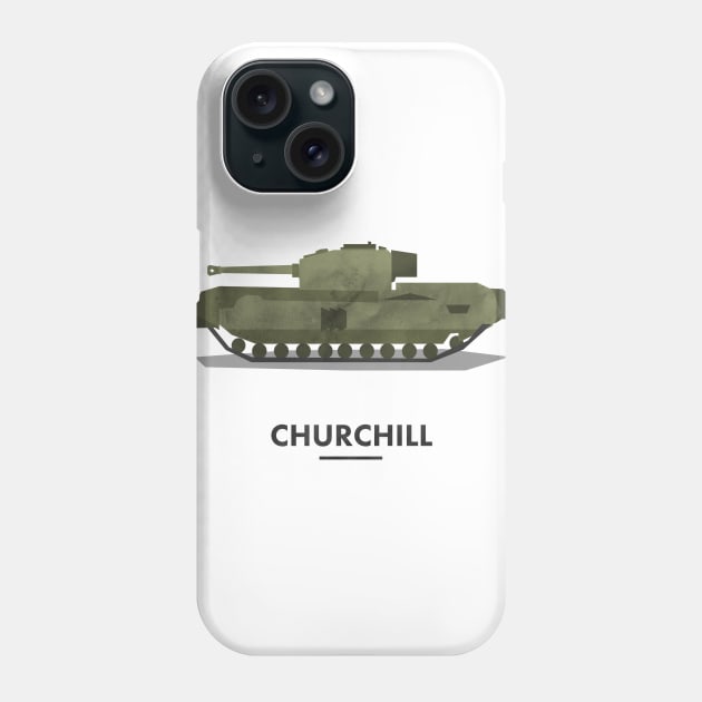 TANK Churchill Phone Case by Art Designs