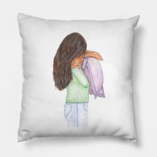 Love is a Bunny Hug Pillow