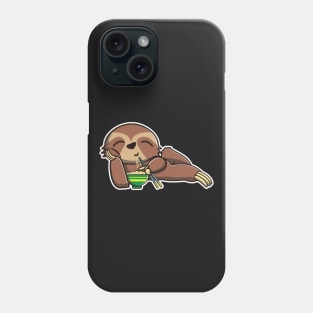 Cute Sloth Eating Ramen Noodle Kawaii Sloth for kids product Phone Case