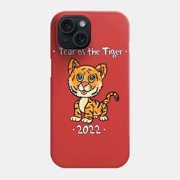 Year of the Tiger 2022 Phone Case by RoserinArt