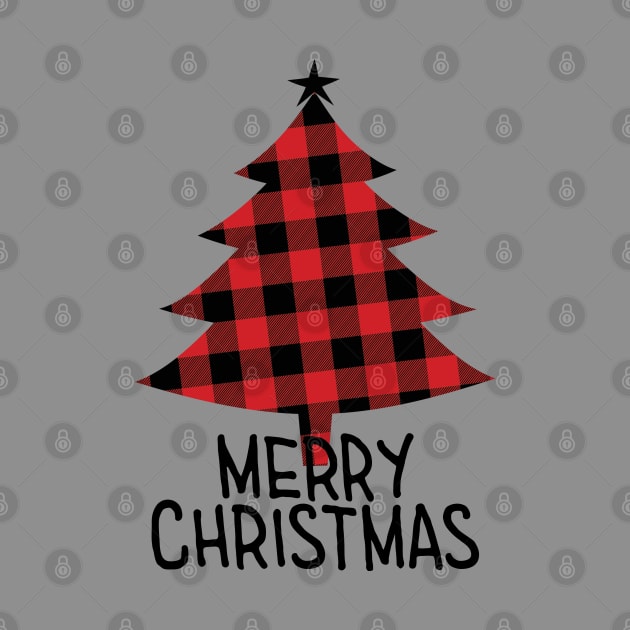 Merry Christmas Tree design, Plaid, Checkered, Christmas Shirt by ABcreative