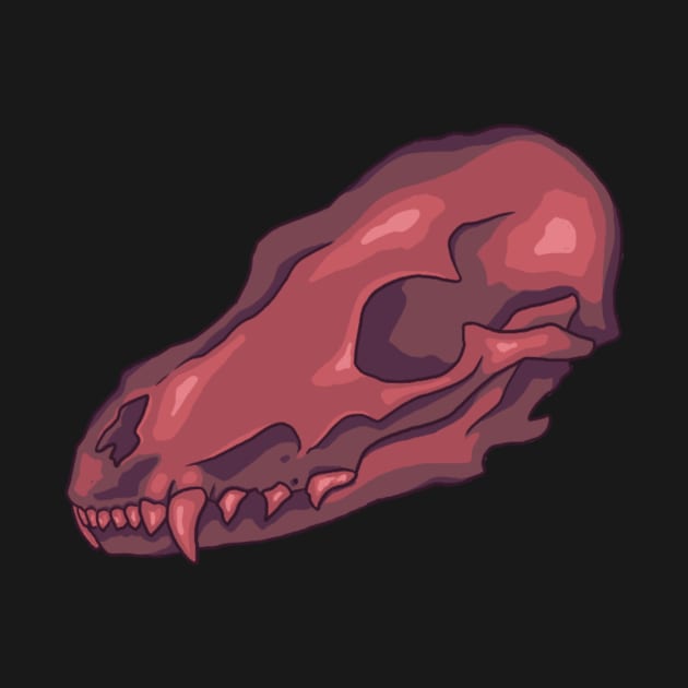 Neon Fox Skull by elfenthusiast