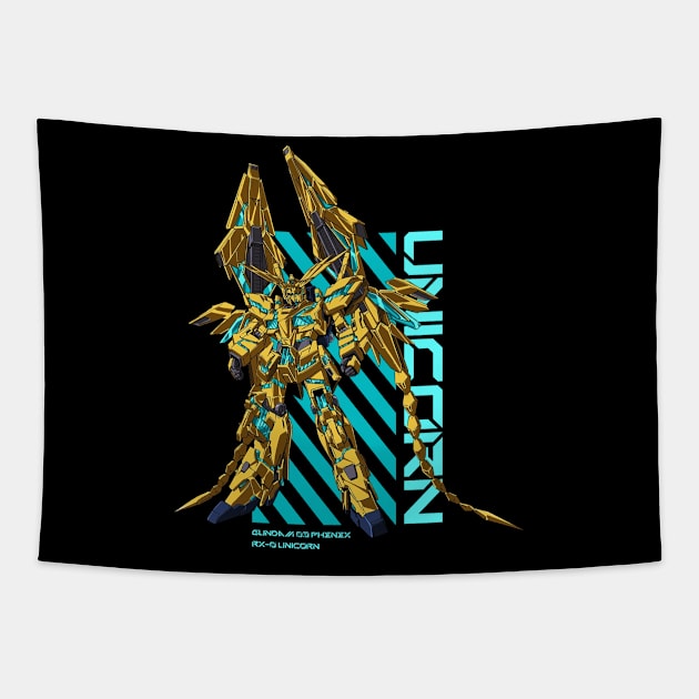 RX-0 Unicorn Gundam 03 Tapestry by Shapwac12