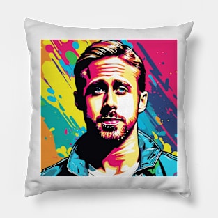 Ryan Gosling vector art fan works graphic design by ironpalette Pillow