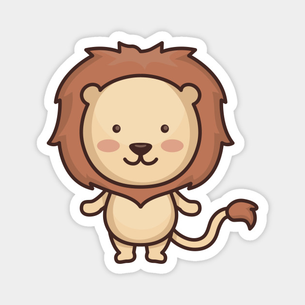 Cute Baby Lion Cartoon - Baby Lion - Magnet | TeePublic Cute Baby Lion Cartoon - Baby Lion - Magnet | TeePublic