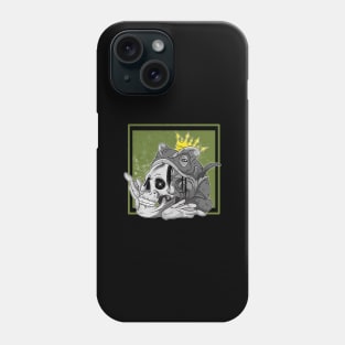 Gothic Prince Skull With Crown Phone Case