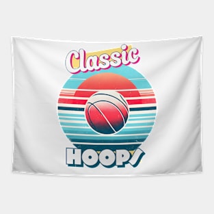 Retro Classic Hoops Basketball Tapestry