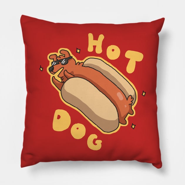 Hot Dog Hotdog Pillow TeePublic