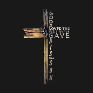 John 3:16, Christian Cross T-Shirt