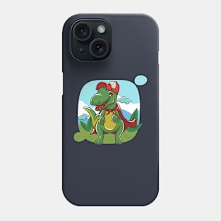 cute illustration of kids dino Phone Case