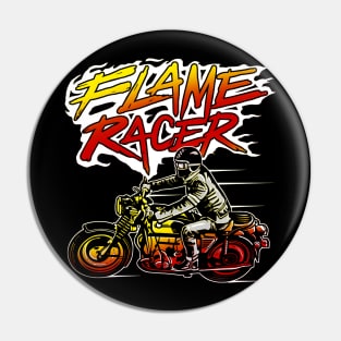 Flaming Racer Pin