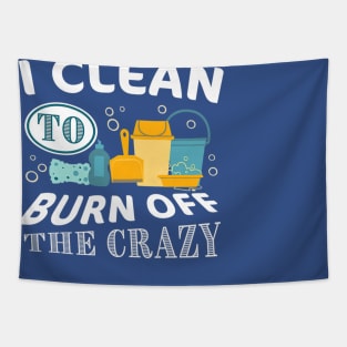 i clean to burn up the crazy  gift Tapestry