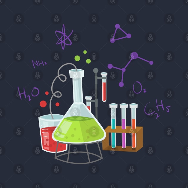 Chemistry Flat background by Mako Design 