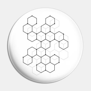 Hexagon Pattern Mathematics Science Graphic Design Pin