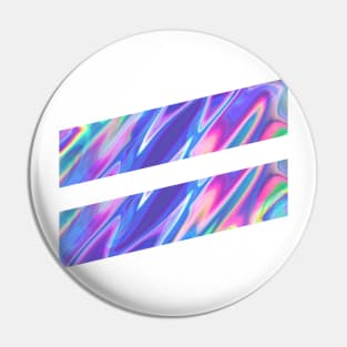 Double Slash, Abstract Colorful Geometric Graphic Design Pin