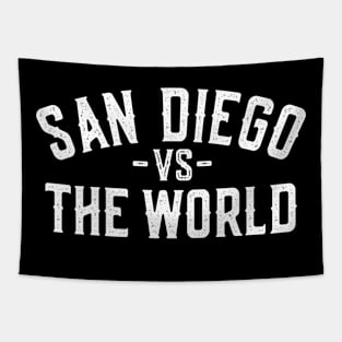 Represent Your San Diego Pride with our 'San Diego vs The World' Tapestry