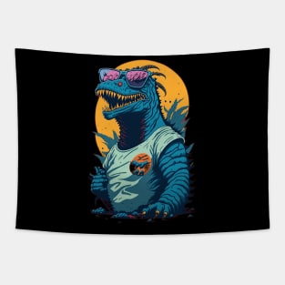 Retro Godzilla Tapestry