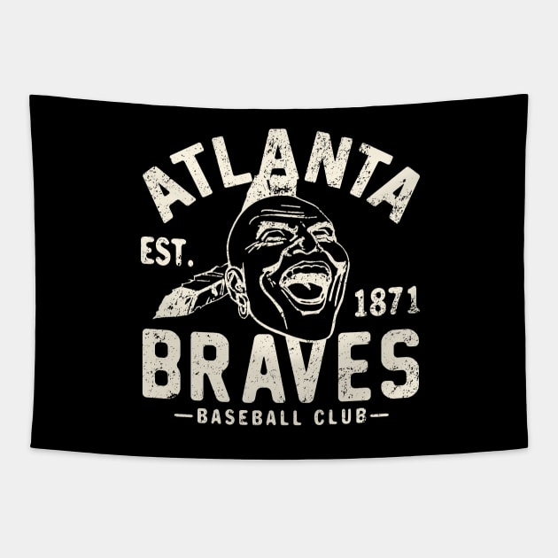 Old Style Atlanta Braves 2 by Buck Tee Tapestry by Buck Tee