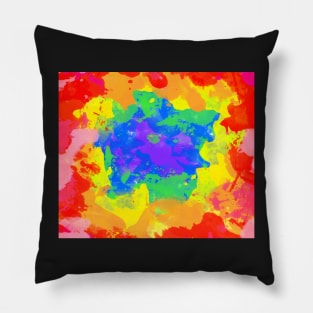 Color Paint Splash Pillow