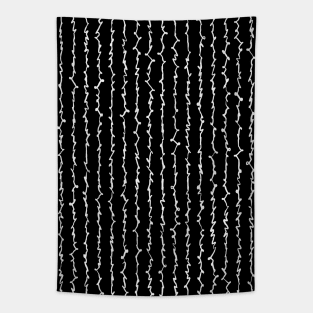 Abstract Black and White Scribbles Tapestry